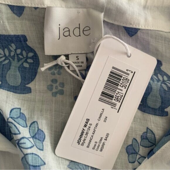 NWT Johnny Was Jade Collection Biannca Linen Kaftan Dress - Picture 13 of 15